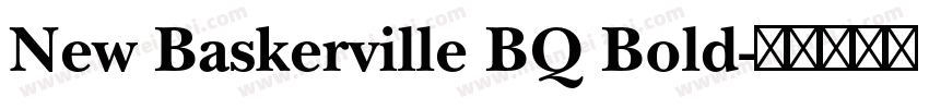 New Baskerville BQ Bold字体转换